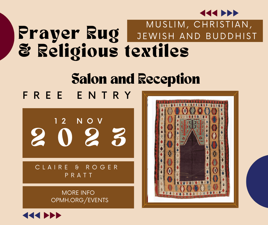 2023 11 Prayer Rug and Religious Textiles Salon & Reception FB